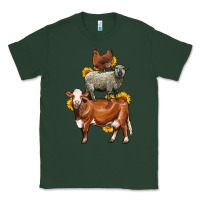 Sports Green farm animals stack Classic Tee - LillyAllenDesigns