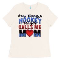 Bone my favorite hockey player calls me mom Ladies Tee - Zillion Design Studio