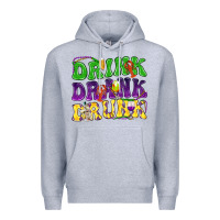 Heather Grey Drink drank drunk Premium Hoodie - NancyCooperArtShop