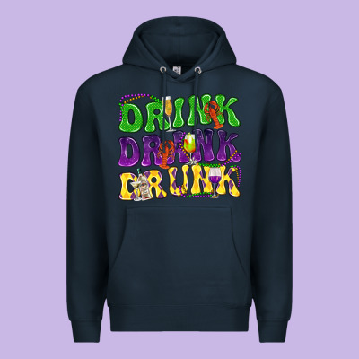 Drink Drank Drunk Premium Hoodie Designed By Nancycooperartshop