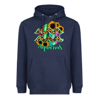 Navy Aquarius Zodiac Heavyweight Hoodie - Bettercallsaul