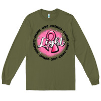 Army Green fight breast cancer Long Sleeve Tee - MaliasSmallBusiness