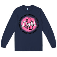 Navy fight breast cancer Long Sleeve Tee - MaliasSmallBusiness