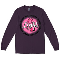 Plum fight breast cancer Long Sleeve Tee - MaliasSmallBusiness