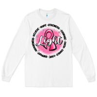 White fight breast cancer Long Sleeve Tee - MaliasSmallBusiness