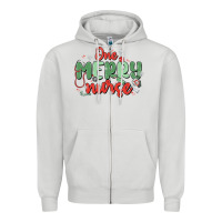 Dove Grey one merry nurse Zipper Hoodie - MaliasSmallBusiness