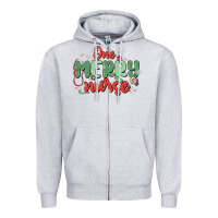 Heather Grey one merry nurse Zipper Hoodie - MaliasSmallBusiness
