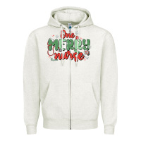 Oatmeal Heather one merry nurse Zipper Hoodie - MaliasSmallBusiness