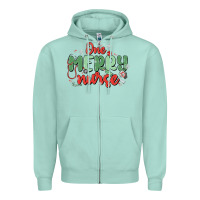Seafoam one merry nurse Zipper Hoodie - MaliasSmallBusiness