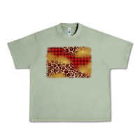 Oil Green christmas leopard glitter background Urban Heavy Tee - AdoDesignShop