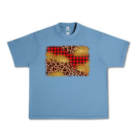 Pebble Blue christmas leopard glitter background Urban Heavy Tee - AdoDesignShop