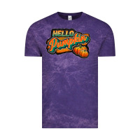 Cloud Purple hello pumpkin black Vintage Tee - JahusDesignShop