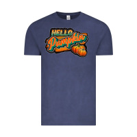 Vintage Denim hello pumpkin black Vintage Tee - JahusDesignShop