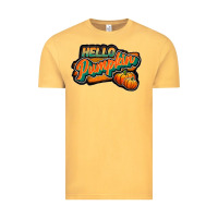 Vintage Mustard hello pumpkin black Vintage Tee - JahusDesignShop