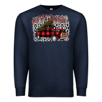 Navy Merry Christmas Truck Premium Sweatshirt - Bettercallsaul