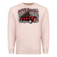 Pale Pink Merry Christmas Truck Premium Sweatshirt - Bettercallsaul