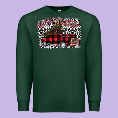 Merry Christmas Truck Premium Sweatshirt Designed By Bettercallsaul
