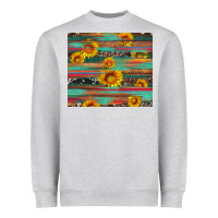 Sunflower Serape Wood And Cowhide Heavyweight Sweatshirt | Teevron
