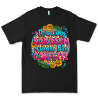 Black throwing sarcasm around like confetti Premium Tee - Zillion Design Studio