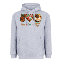 Heather Grey Peace Love Guinea Pigs Heavyweight Hoodie - Bettercallsaul