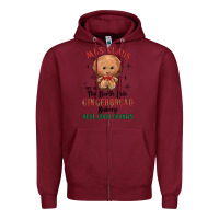 Burgundy mrs claus the north pole gingerbread bakery real g Zipper Hoodie - MaliasSmallBusiness