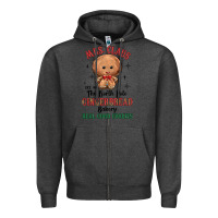Charcoal Heather mrs claus the north pole gingerbread bakery real g Zipper Hoodie - MaliasSmallBusiness