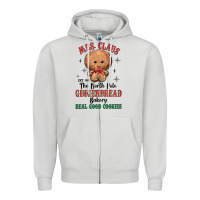 Dove Grey mrs claus the north pole gingerbread bakery real g Zipper Hoodie - MaliasSmallBusiness