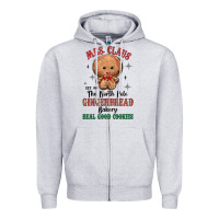 Heather Grey mrs claus the north pole gingerbread bakery real g Zipper Hoodie - MaliasSmallBusiness