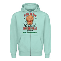 Seafoam mrs claus the north pole gingerbread bakery real g Zipper Hoodie - MaliasSmallBusiness
