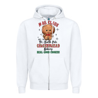 White mrs claus the north pole gingerbread bakery real g Zipper Hoodie - MaliasSmallBusiness