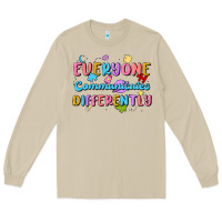 Mushroom everyone communicates differently Long Sleeve Tee - MaliasSmallBusiness