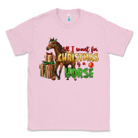 Bubblegum Pink All I Want For Christmas Is A Horse Classic Tee - LillyAllenDesigns