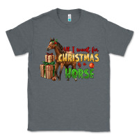 Charcoal Heather All I Want For Christmas Is A Horse Classic Tee - LillyAllenDesigns