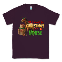 Plum All I Want For Christmas Is A Horse Classic Tee - LillyAllenDesigns