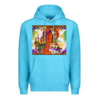 Ocean Blue Mardi Gras crawfish Premium Hoodie - NancyCooperArtShop