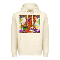 Sandshell Mardi Gras crawfish Premium Hoodie - NancyCooperArtShop
