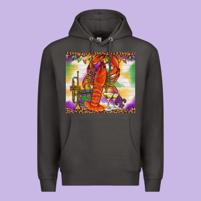 Mardi Gras Crawfish Premium Hoodie Designed By Nancycooperartshop