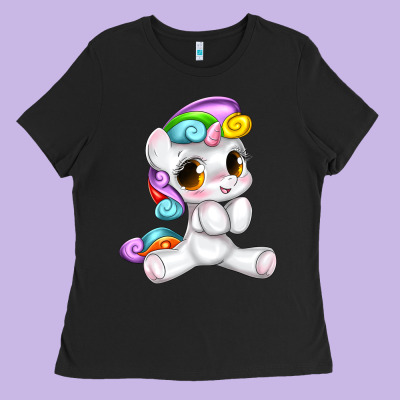 Pride Cute Unicorn Ladies Tee Designed By Texasbilliewilder