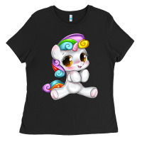 Black pride cute unicorn Ladies Tee - texasbilliewilder