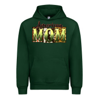 Forest Green American Mom Mother's Day Urban Hoodie - CowGirlArtShop