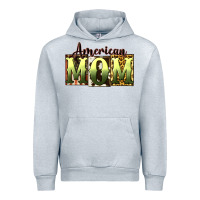 Heather Grey American Mom Mother's Day Urban Hoodie - CowGirlArtShop