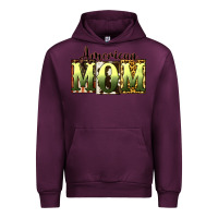 Mauve Wine American Mom Mother's Day Urban Hoodie - CowGirlArtShop
