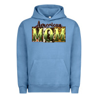 Pigment Pebble Blue American Mom Mother's Day Urban Hoodie - CowGirlArtShop