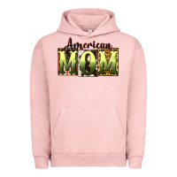 Pigment Salmon American Mom Mother's Day Urban Hoodie - CowGirlArtShop