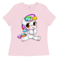 Bubblegum Pink pride cute unicorn Ladies Tee - texasbilliewilder