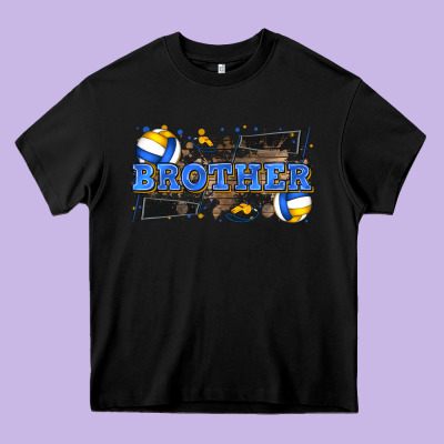 Brother Volleyball Heavy Core Tee Designed By Zillion Design Studio