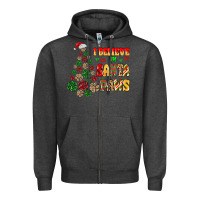 Charcoal Heather i believe in santa paws Zipper Hoodie - MaliasSmallBusiness