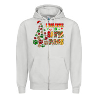 Dove Grey i believe in santa paws Zipper Hoodie - MaliasSmallBusiness
