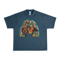 Midnight Navy bucking bronco rodeo rainbow Urban Heavy Tee - Artiststas