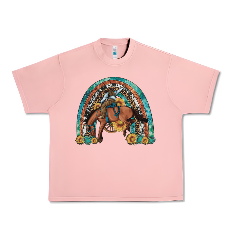 Bucking Bronco Rodeo Rainbow Urban Heavy Tee by Artiststas | Teevron
